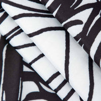 Abstract Line Print Short Sleeve Mini Dress