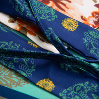 Artistic Floral Print Tie Back Tube Top