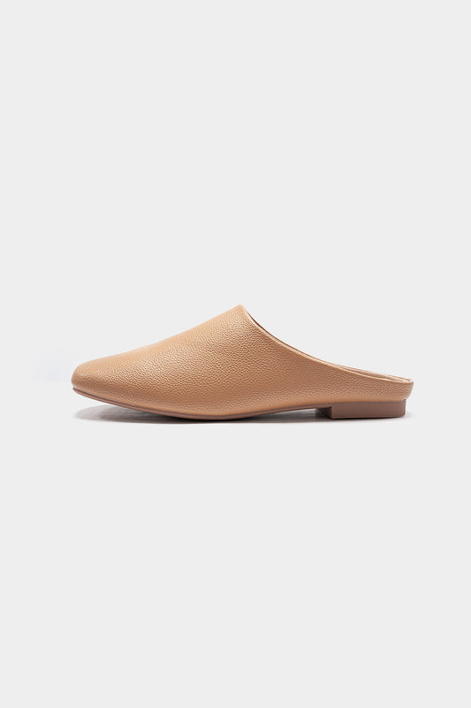 Leather Square Toe Flats