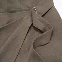 Asymmetrical Pleated Wide Leg Pants