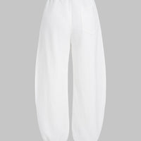 Denim Embroidery Cut Out Tie-Up Jeans