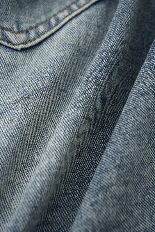 Denim Asymmetrical Pocket Skirt