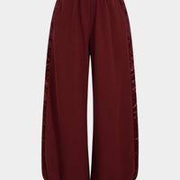 Patchwork Detail Ruched Pants