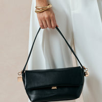 Faux Leather Shoulder Bag