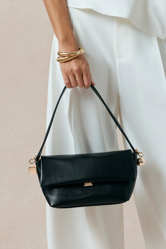 Faux Leather Shoulder Bag