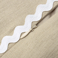 Linen Contrast Binding High Waist Skirt