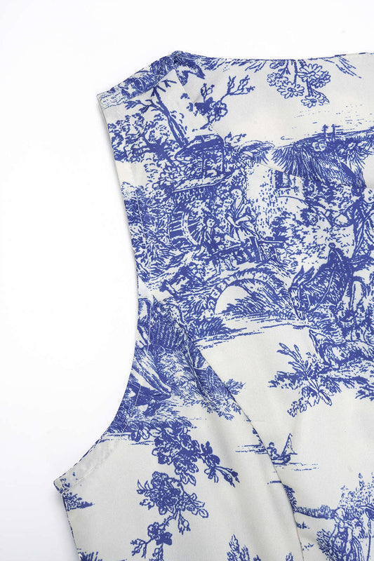 Floral Print Round Neck Tank Top