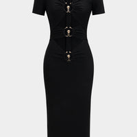 Riviera Metallic Cut-Out Maxi Dress