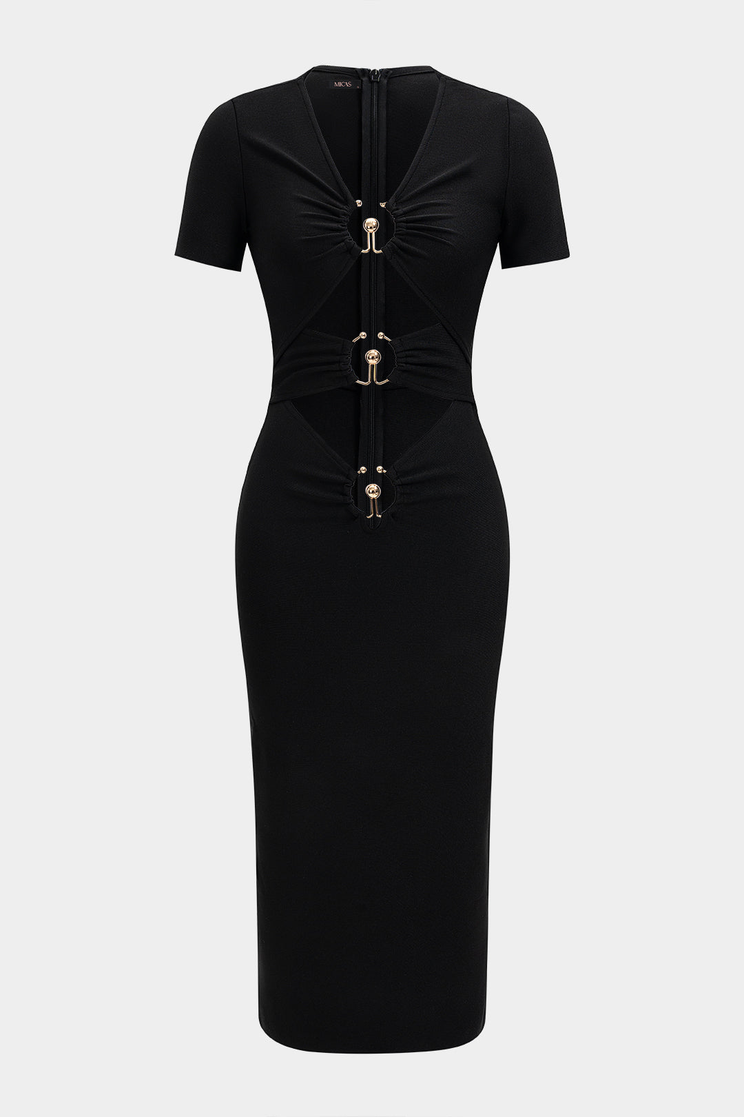 Riviera Metallic Cut-Out Maxi Dress