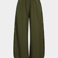 Patchwork Detail Ruched Pants