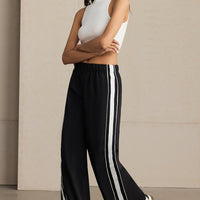 Contrast Straight Leg Pants