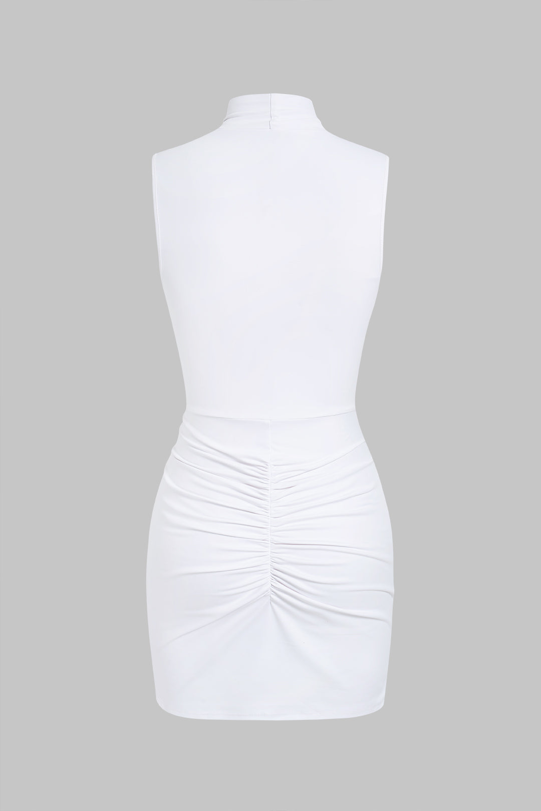 Tie Front V-Neck Cut Out Sleeveless Mini Dress