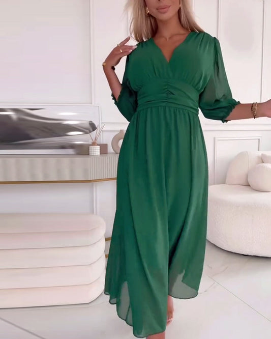 MIRA WAISTED MIDI DRESS