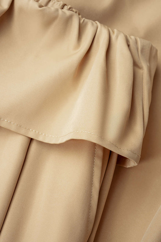 Solid Ruched Balloon Pants