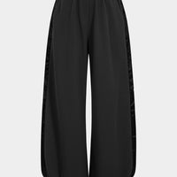 Patchwork Detail Ruched Pants