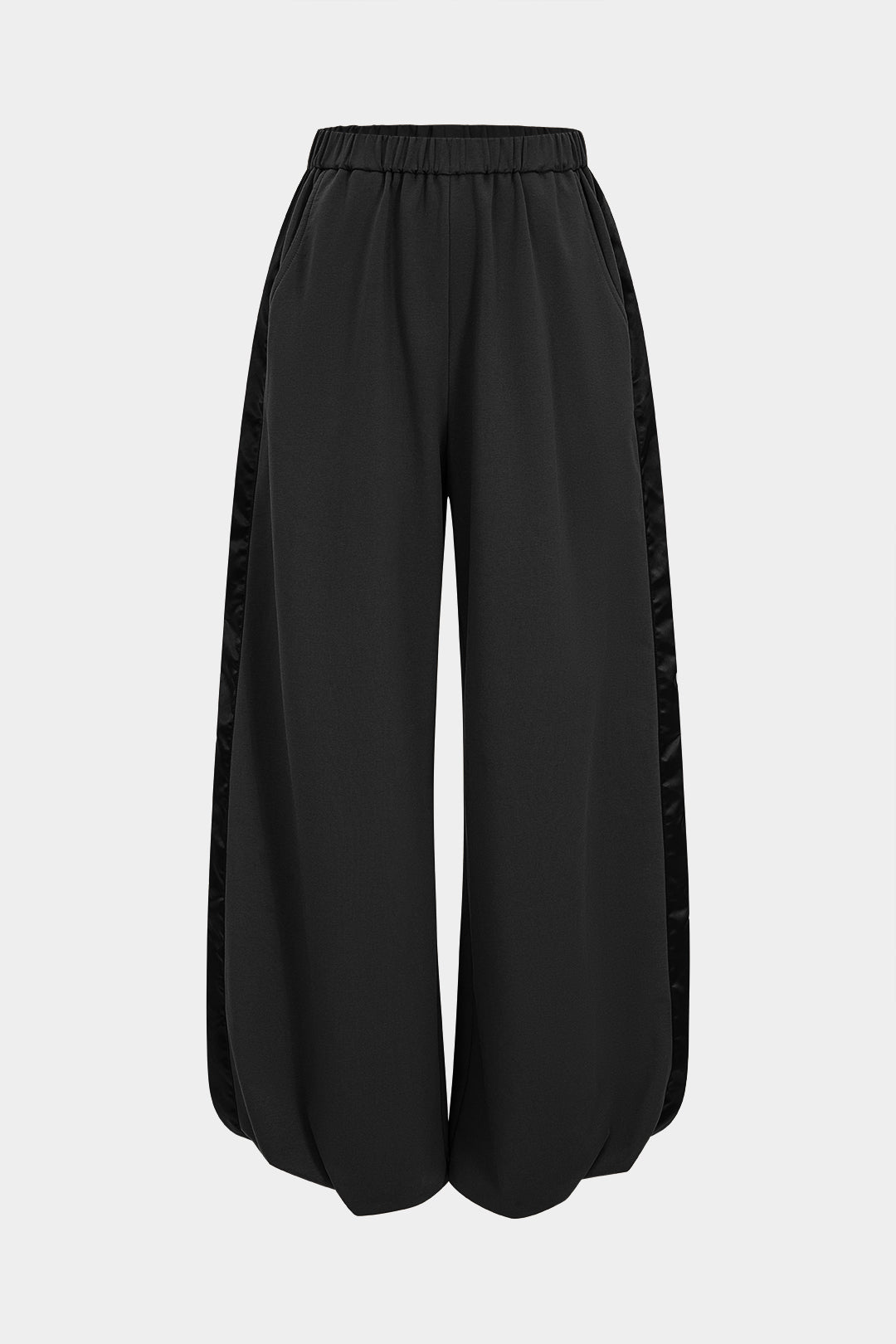 Patchwork Detail Ruched Pants
