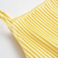 Asymmetrical Ruffle Tie-Up Ribbed Sleeveless Midi Dress