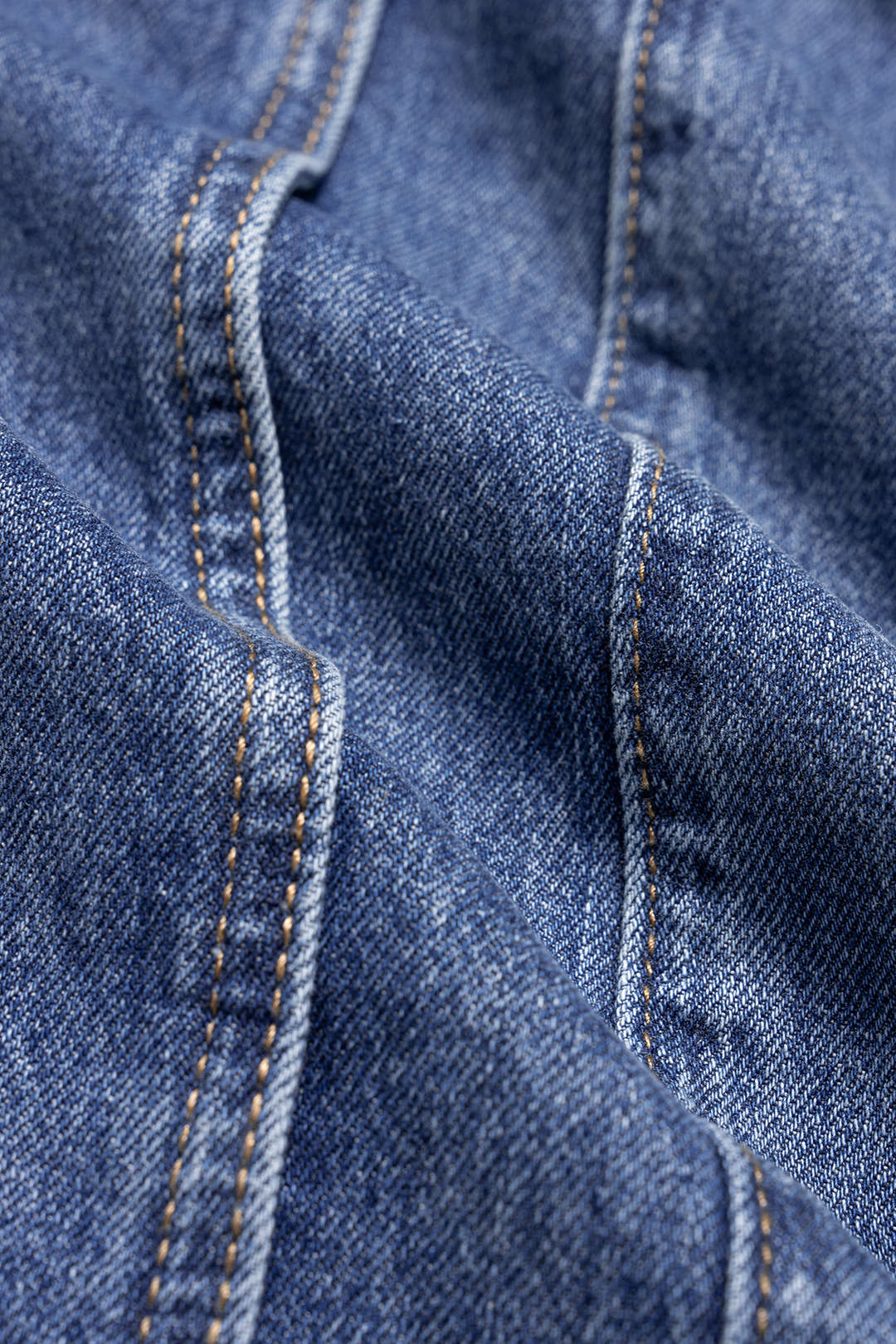 Denim Belted Straight Leg Jeans