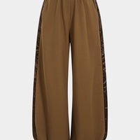 Patchwork Detail Ruched Pants