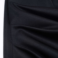 Solid V-Neck Ruched Sleeveless Mini Dress