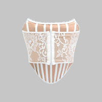 Lace Tie Back Tube Top
