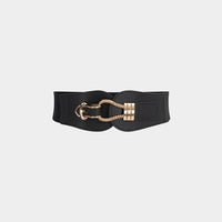Metallic Faux Leather Corset