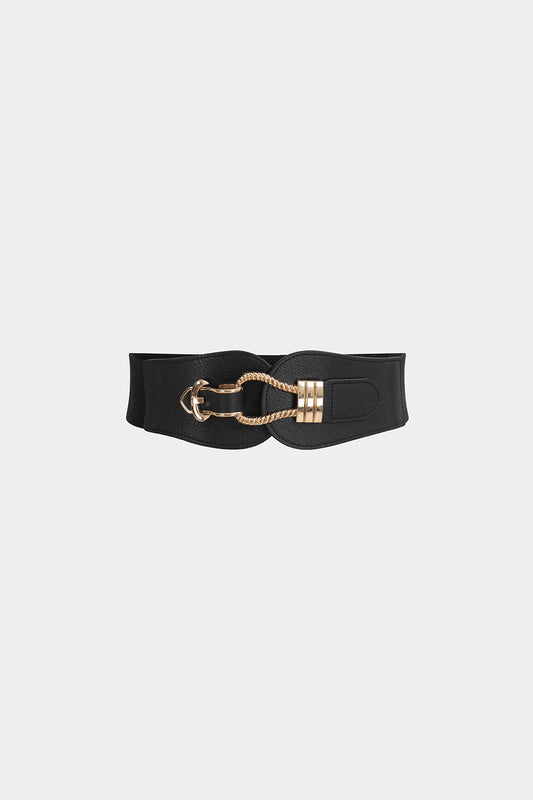 Metallic Faux Leather Corset
