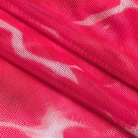 Tie Dye Print Mesh Tie-Up Bikini Set