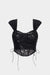 Mesh Tie-Up Smocked Tank Top