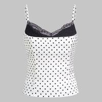 Lace Trim Patchwork Slip Cami Top