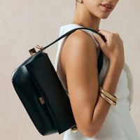 Faux Leather Shoulder Bag