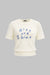 Knit Embroidery Round Neck Short Sleeve Top