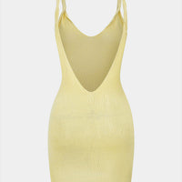Knit Twist Knot Backless Slip Sleeveless Dress