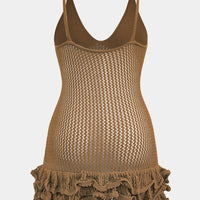 Plus Size Knit Ruffle Slip Dress