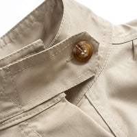 Stand Collar Ruched Shoulder Pad Jacket