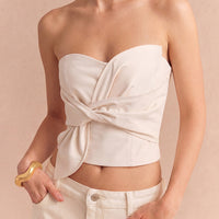 Asymmetrical Knotted Tube Top