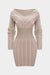 Knit Contrast Stripes Print Long Sleeve Dress