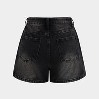 Denim Button Pocket Shorts