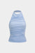 Halter Neck Backless Ruched Tank Top
