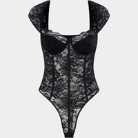 Lace Corset Sleeveless Bodysuit