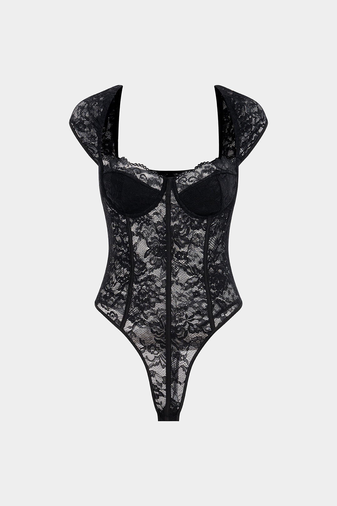 Lace Corset Sleeveless Bodysuit