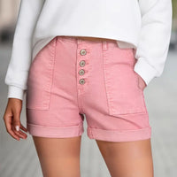 Lila Vintage Denim Stretch Shorts