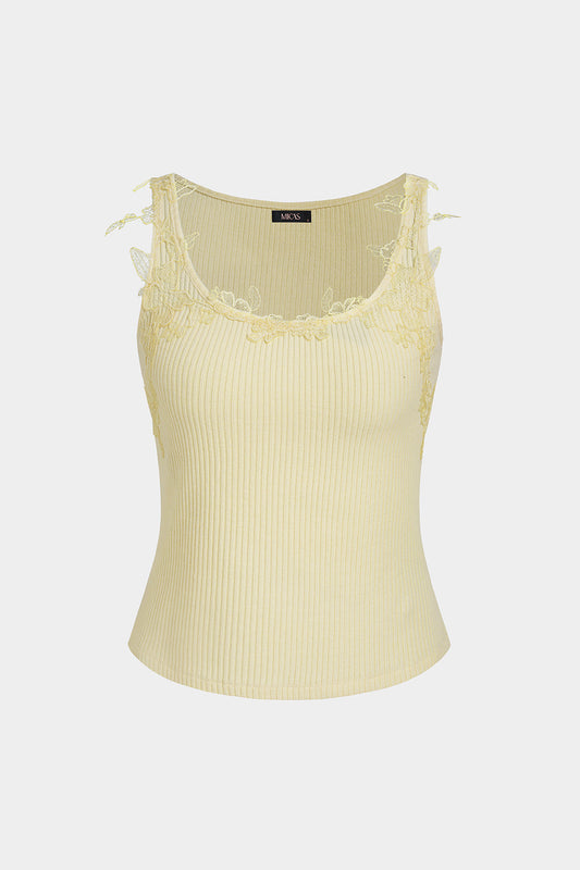 Floral Round Neck Tank Top