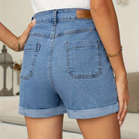 Lila Vintage Denim Stretch Shorts