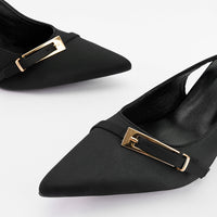 Pointed Toe Tie-Up Heels
