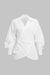Ruched Tie-Back Long-Sleeve Shirt