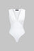 Solid V-Neck Cut Out Ruched Sleeveless Bodysuit