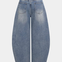 Denim Pocket Barrel Jeans