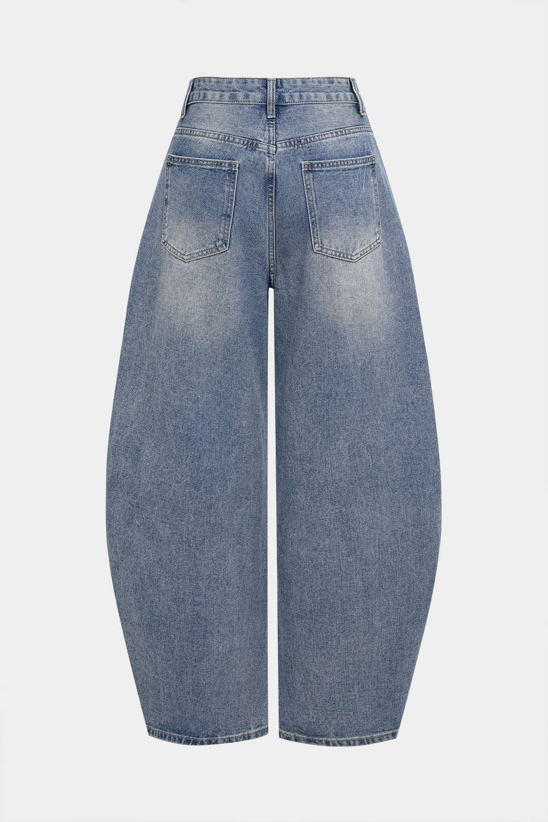 Denim Pocket Barrel Jeans
