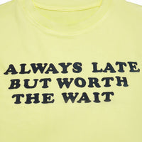 Letter Print Round Neck Short Sleeve T-Shirt
